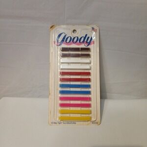 VINTAGE GOODY KIDS STAY TIGHT 2" HAIR BARRETTES #03158 12 PACK 90's USA NOS